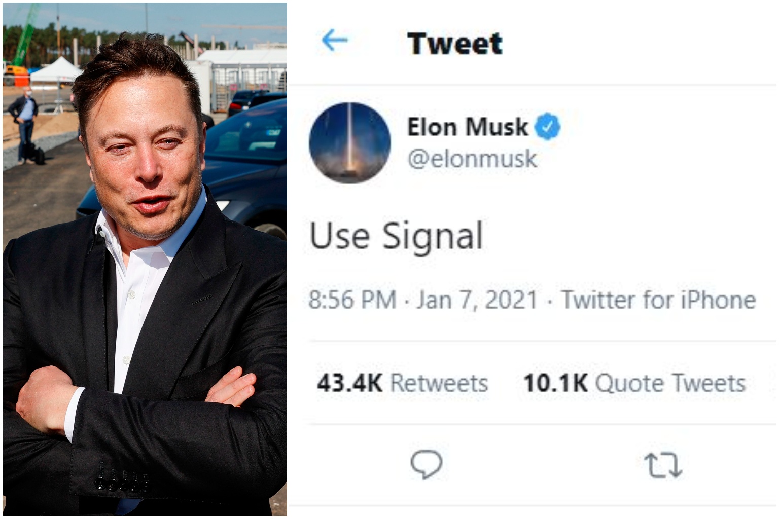 signal app features in hindi Elon Musk signal tweet