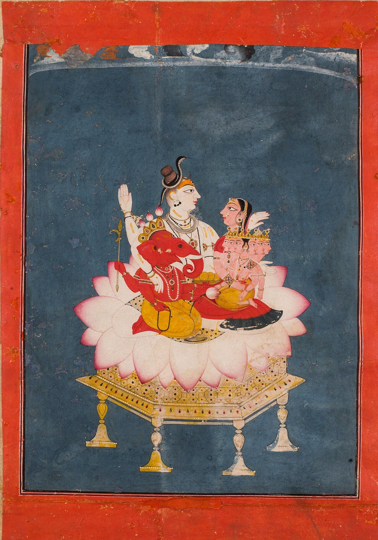 Lord Shiva Goddess Parvati with Bal Ganesha and Kartikeya National Museum New Delhi